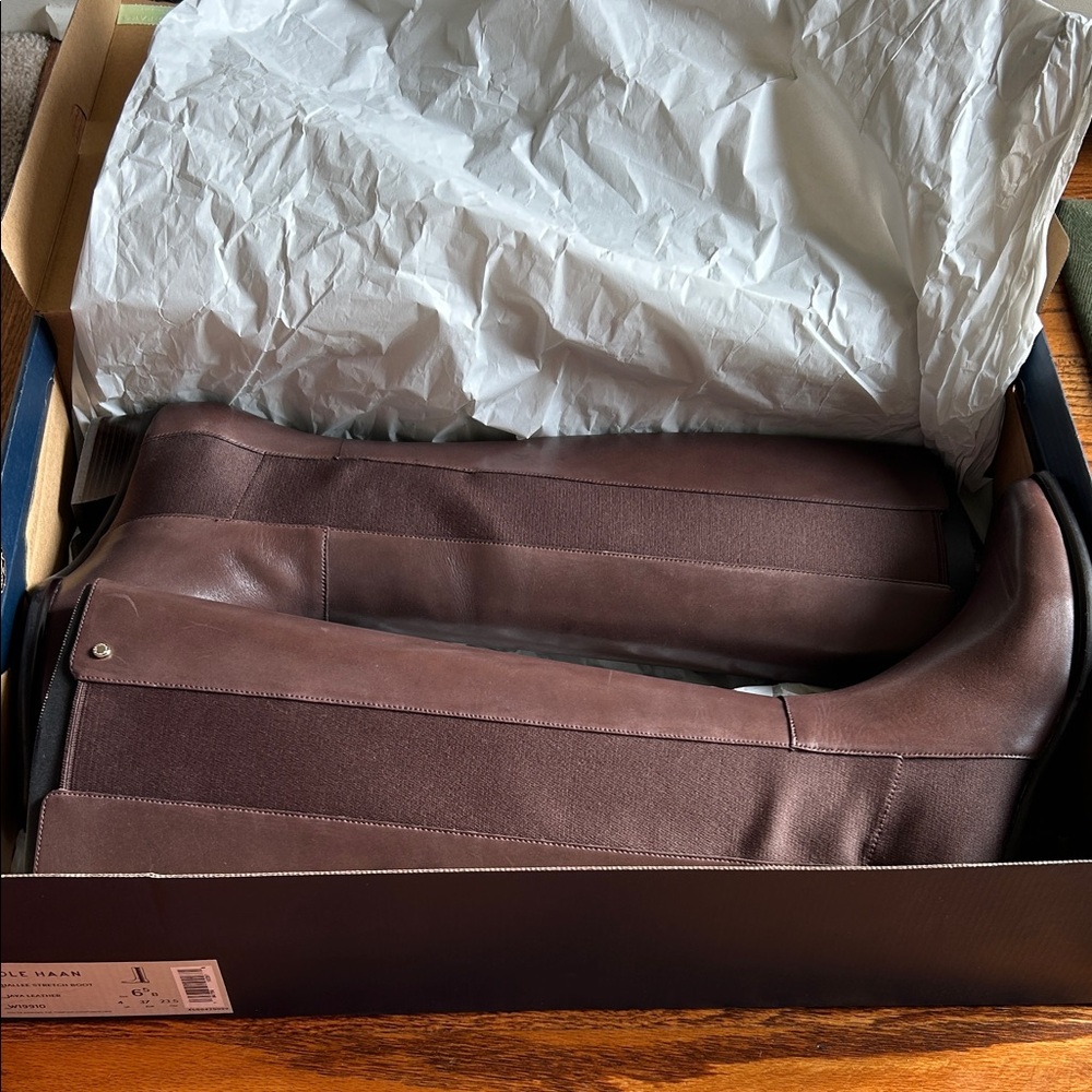 Cole Haan Brown Leather Knee-High Boots